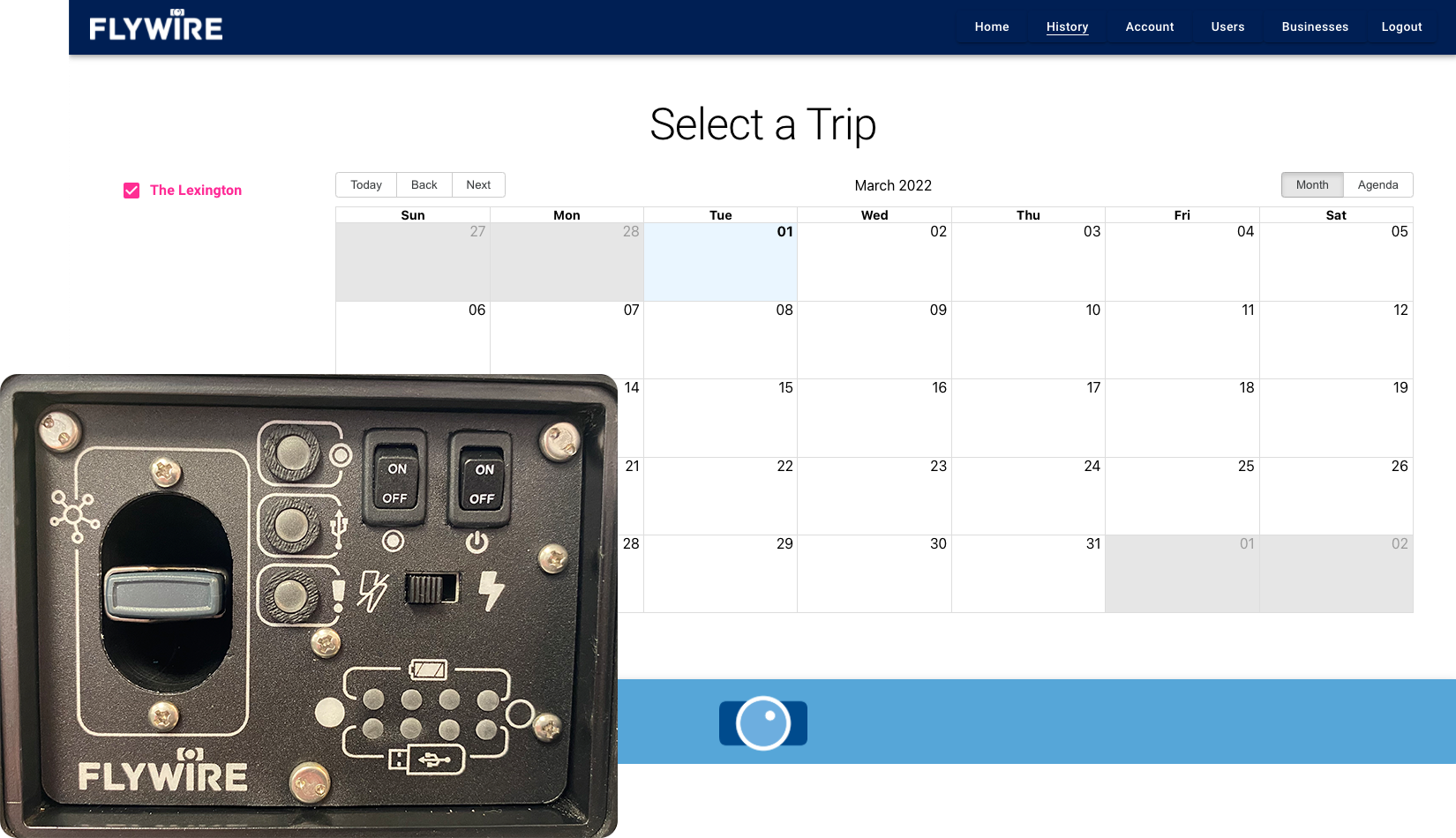 Calendar and hardware view